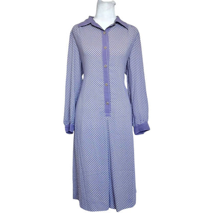 Purple Geometric Vintage Dress