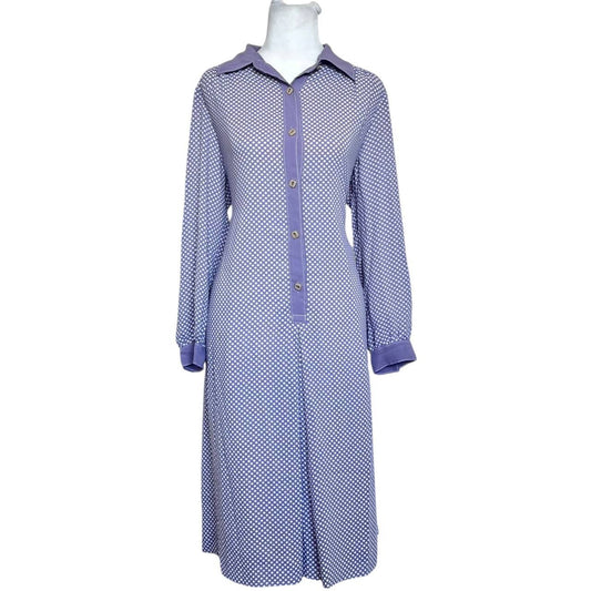 Purple Geometric Vintage Dress