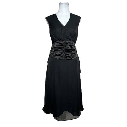 Black V-Neck Cocktail Dress