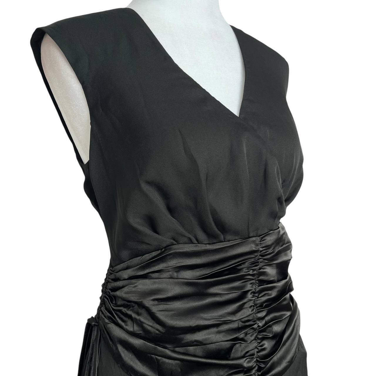 Black V-Neck Cocktail Dress
