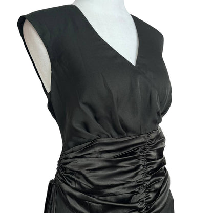 Black V-Neck Cocktail Dress
