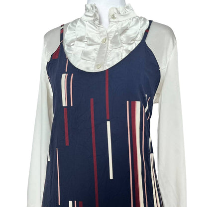 Striped Flare Slip Dress