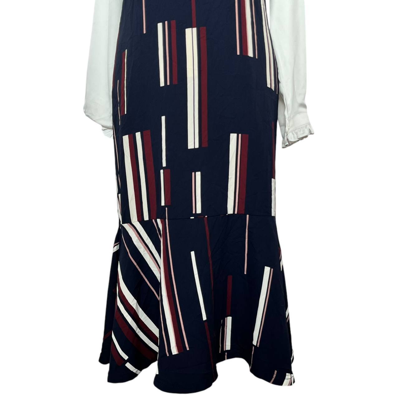 Striped Flare Slip Dress