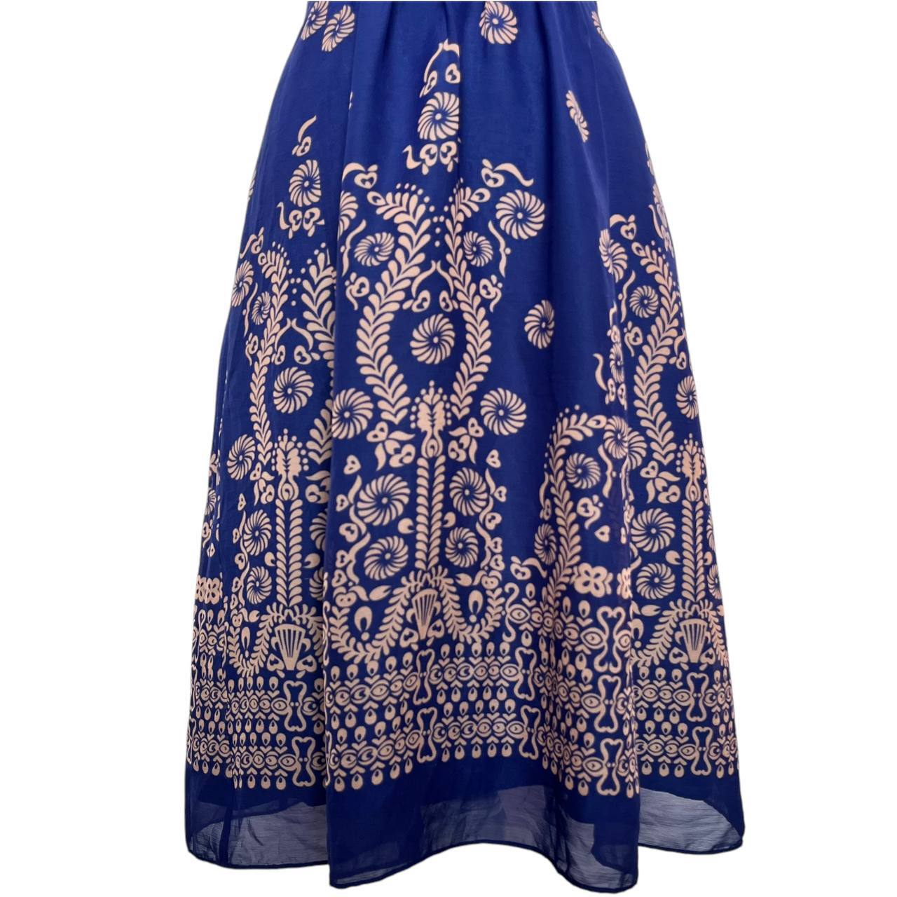 Vintage Blue Floral Dress