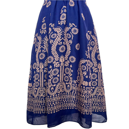 Vintage Blue Floral Dress