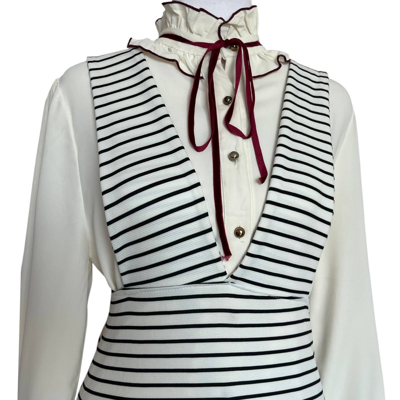 Vintage-Inspired Striped Dress