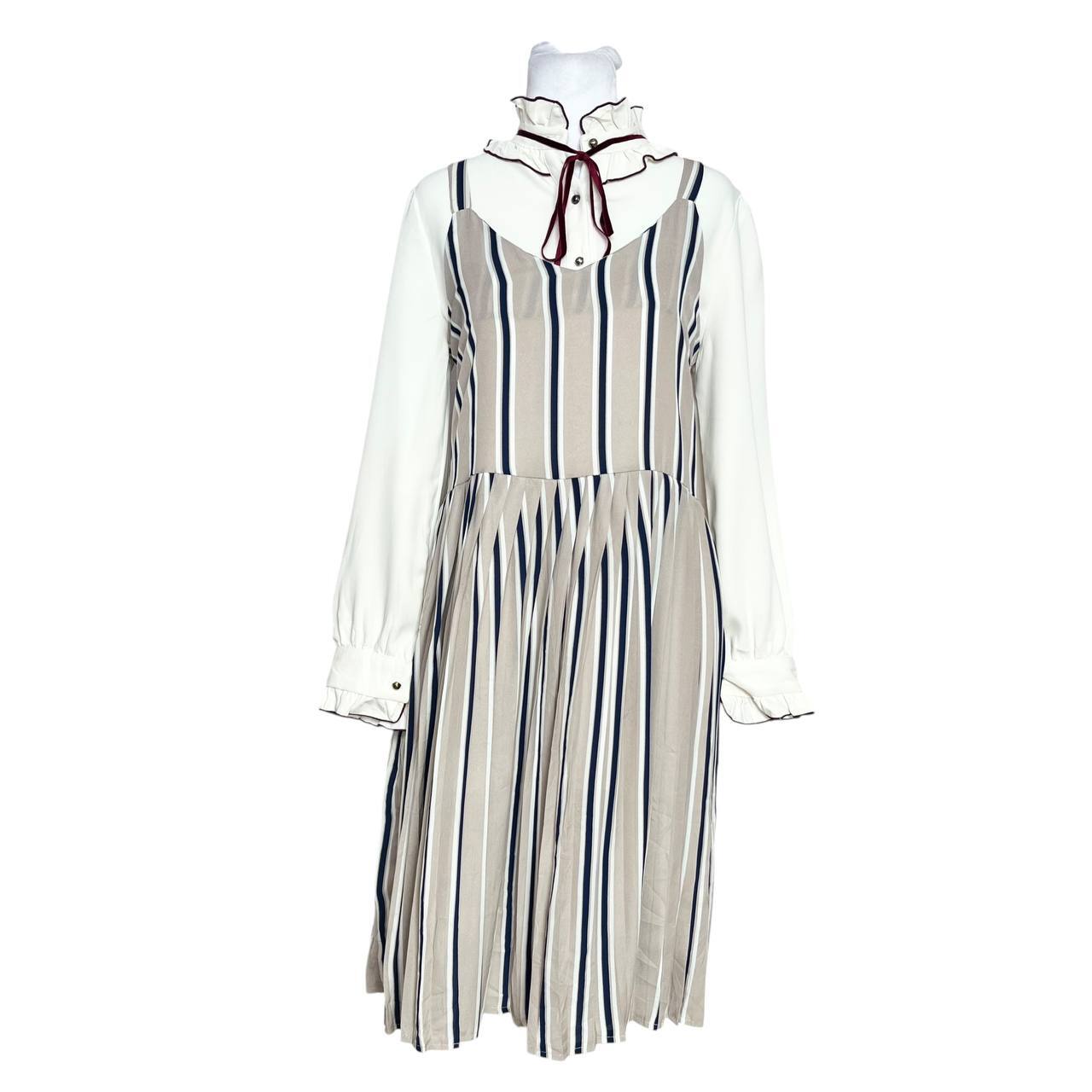 Layered Striped Dress Set