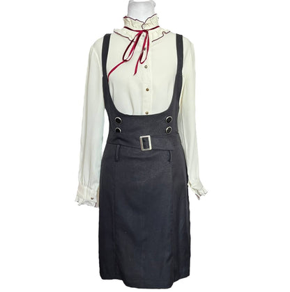 Vintage Suspender Skirt Look
