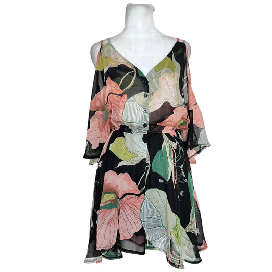 Boho Floral Cold Shoulder