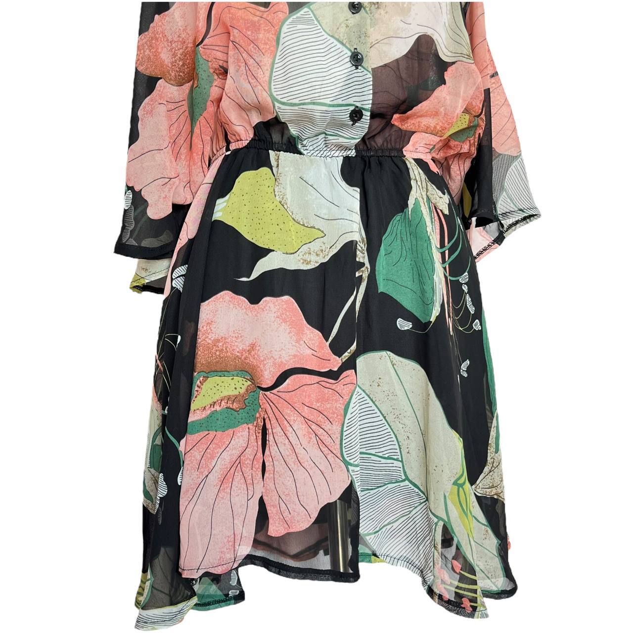 Boho Floral Cold Shoulder