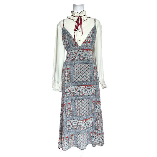 Boho Layered Vintage Dress