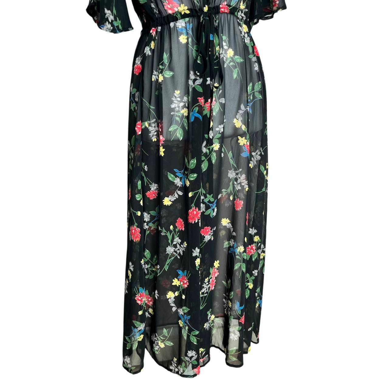 Sheer Bloom Midi Dress