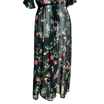 Sheer Bloom Midi Dress