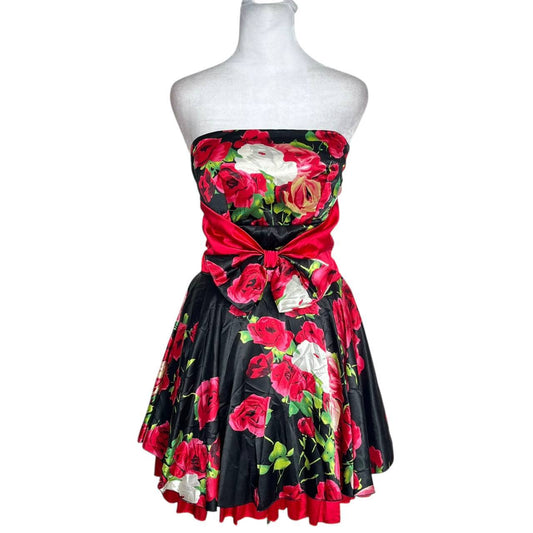 Retro Rose Mini Dress