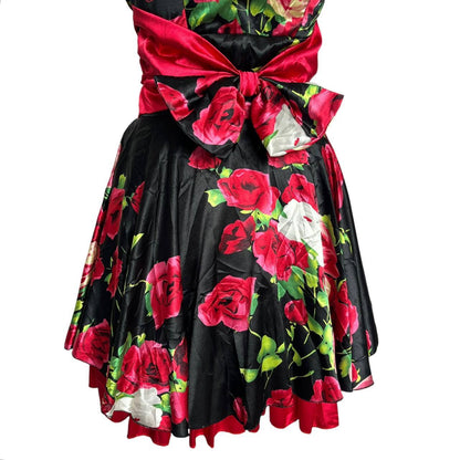 Retro Rose Mini Dress