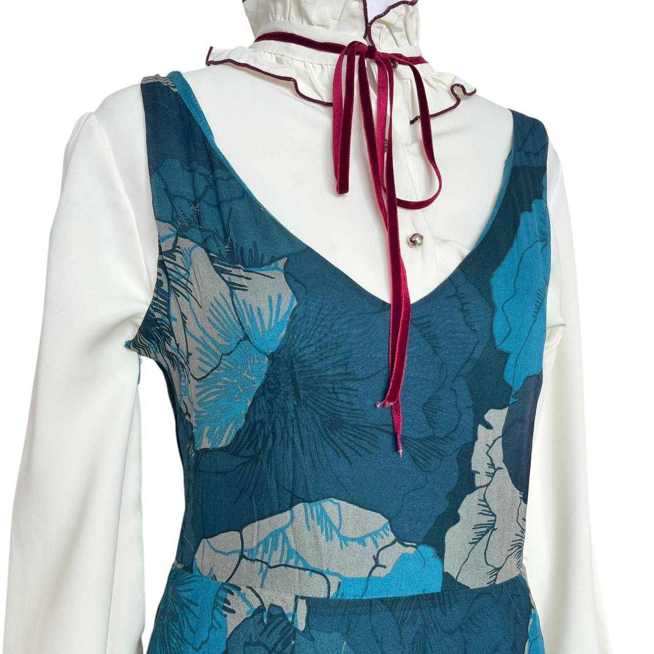 Blue Blossom Layered Dress