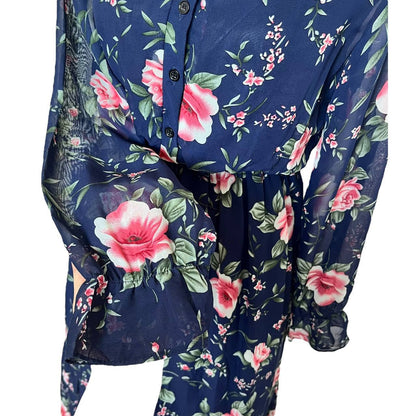 Navy Floral Dress