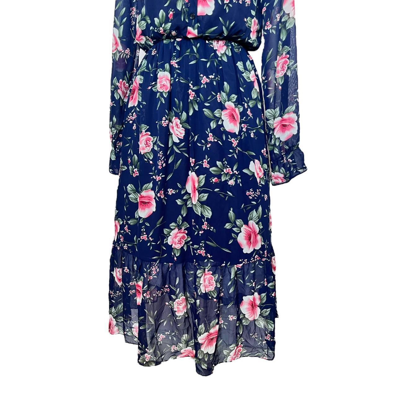 Navy Floral Dress
