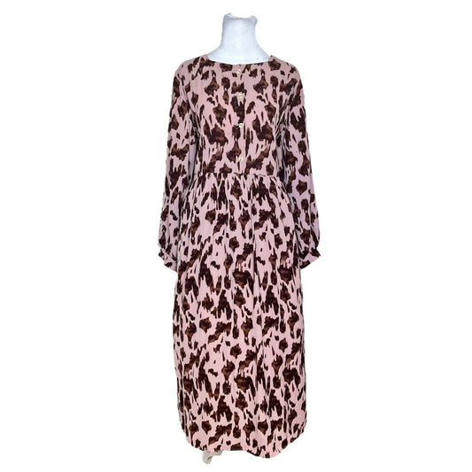 Abstract Print Midi Dress