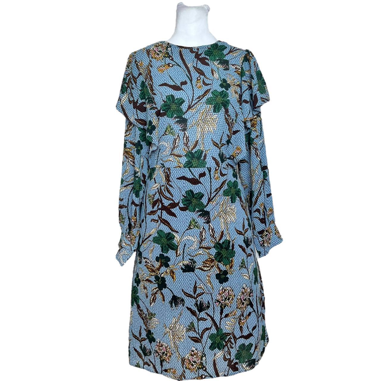 Floral Print Light Blue Dress
