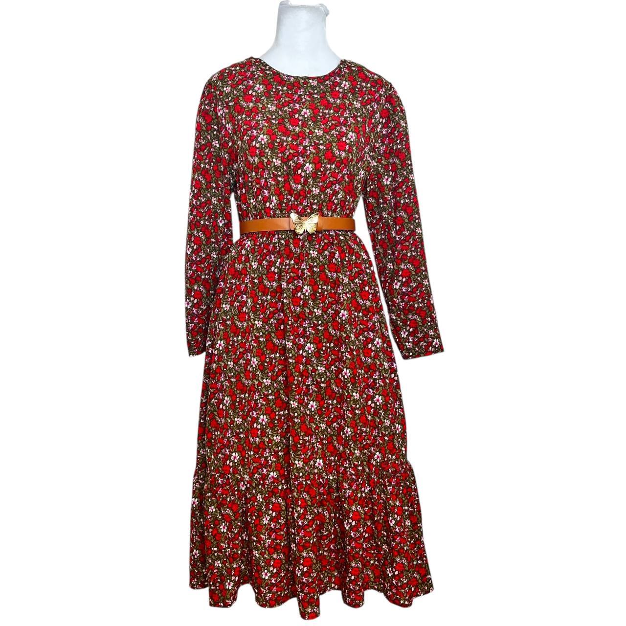 Red Floral Dress