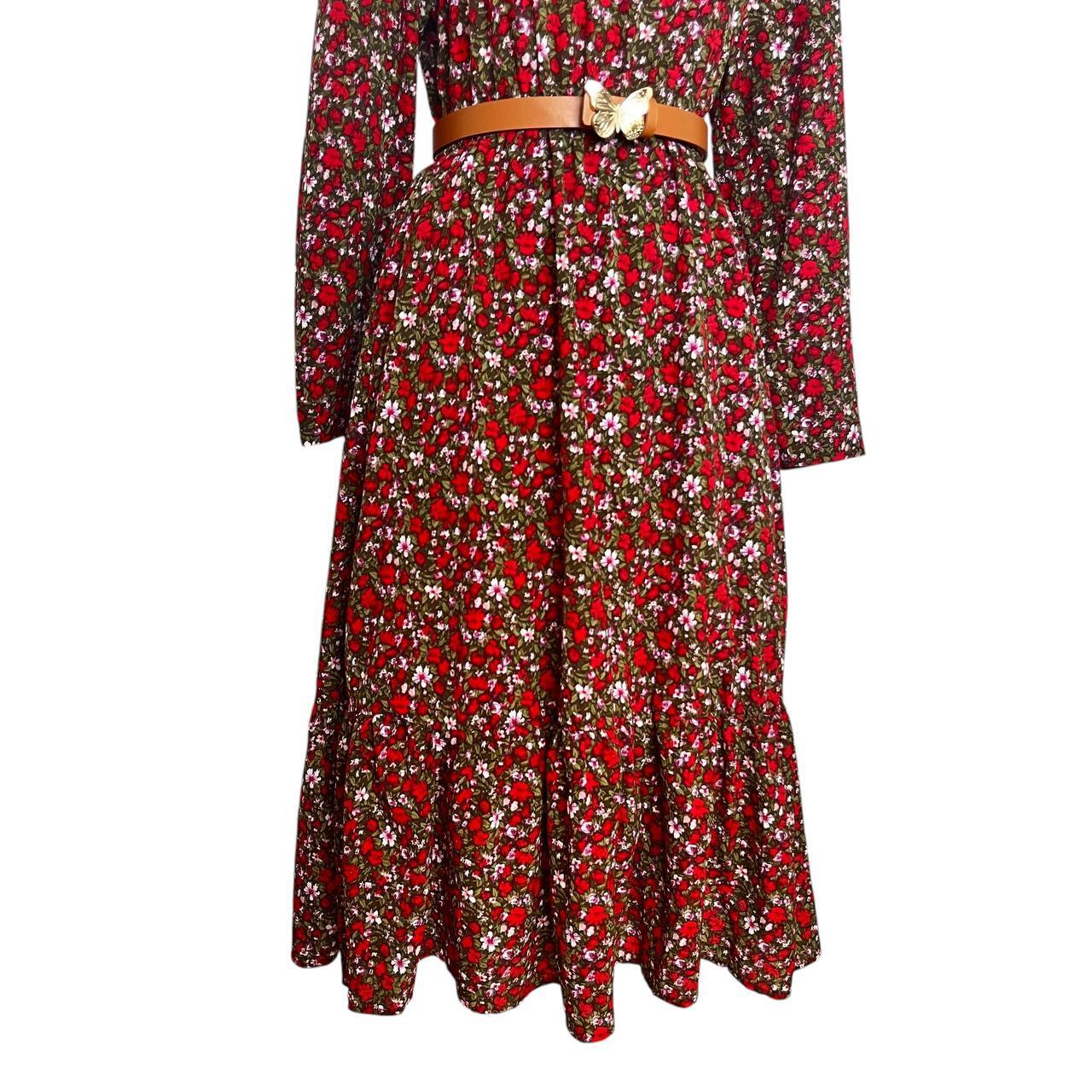 Red Floral Dress