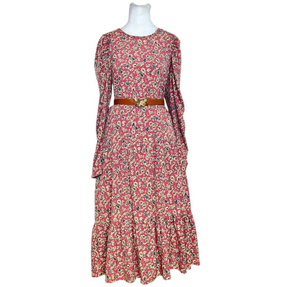 Pink Floral Wrap Dress