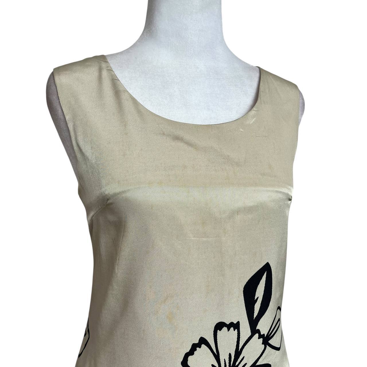 Beige Floral Mini Dress