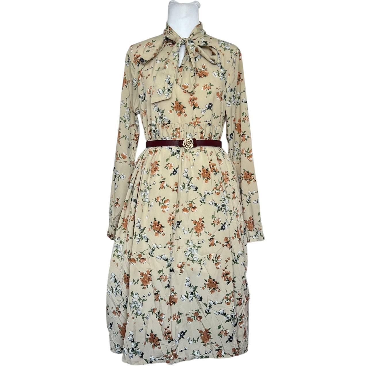 Unclear Floral Tie Dress
