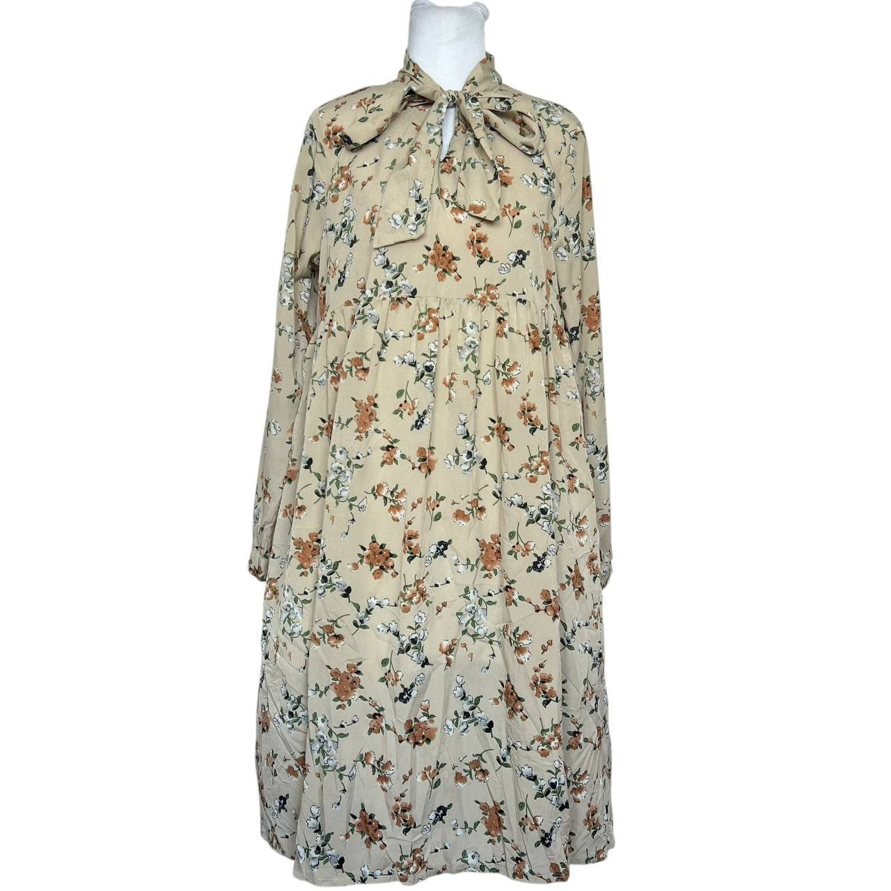 Unclear Floral Tie Dress