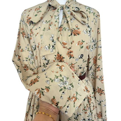 Unclear Floral Tie Dress