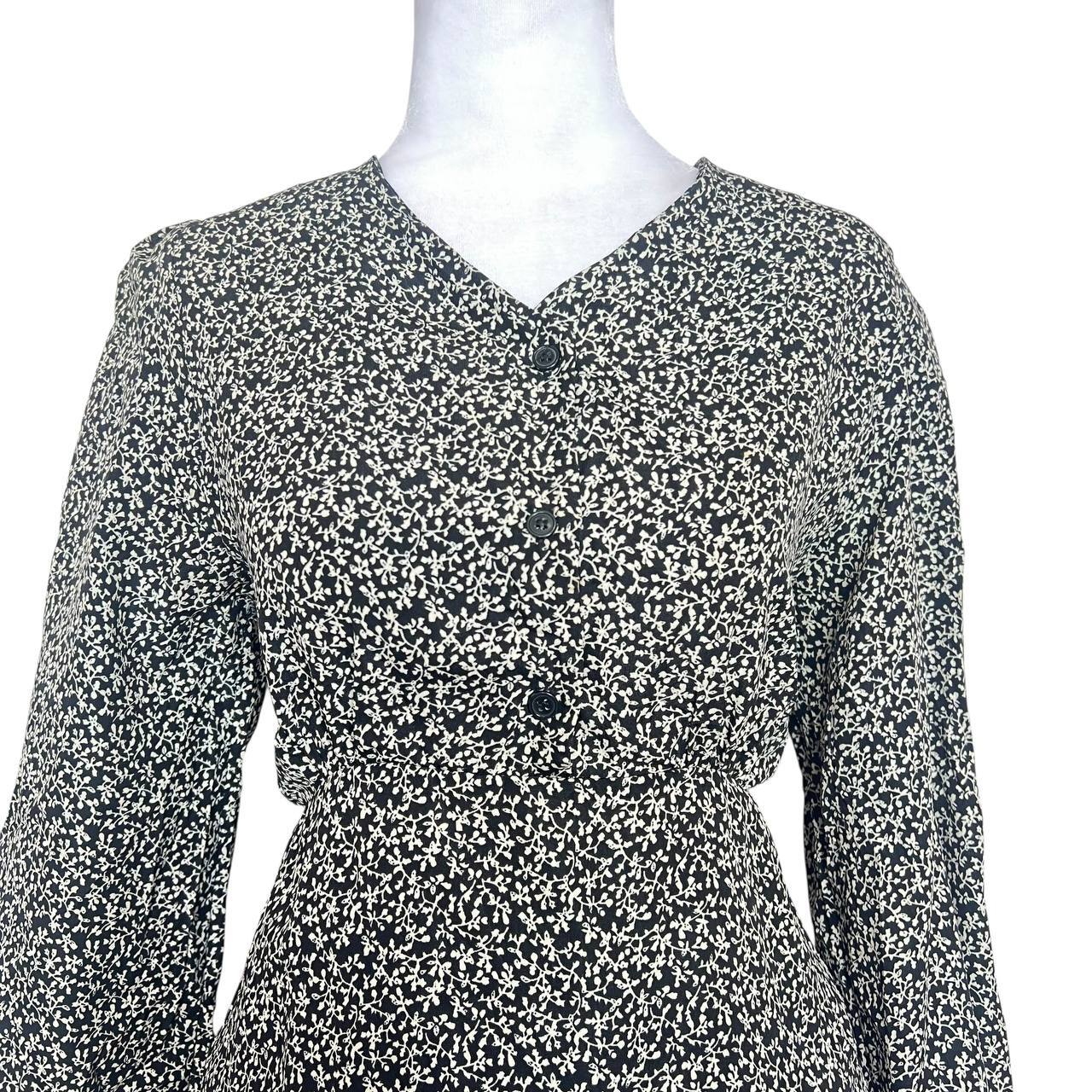 Black White Floral Dress