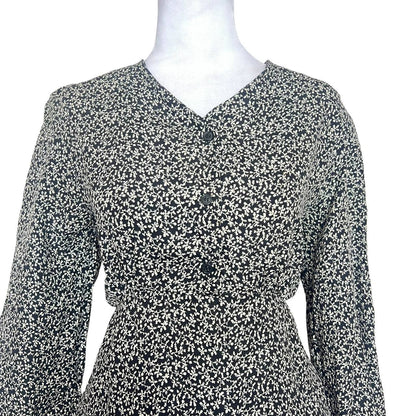 Black White Floral Dress