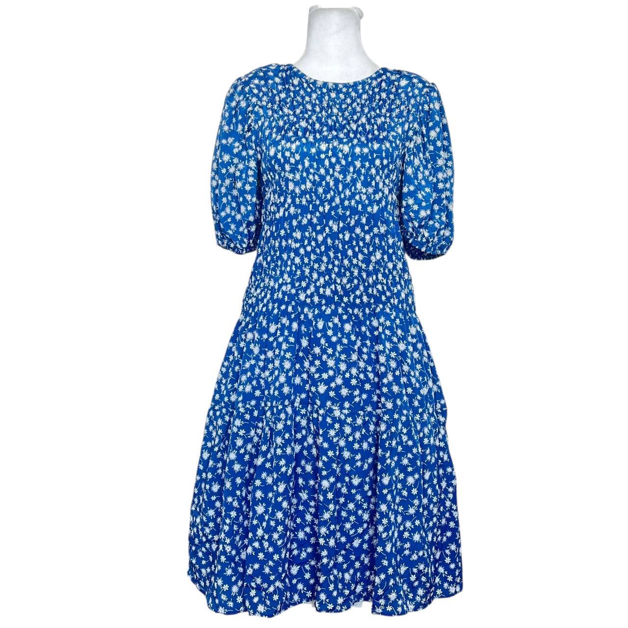 Blue Floral Mini Dress