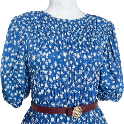 Blue Floral Mini Dress