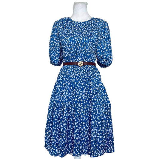 Blue Floral Mini Dress