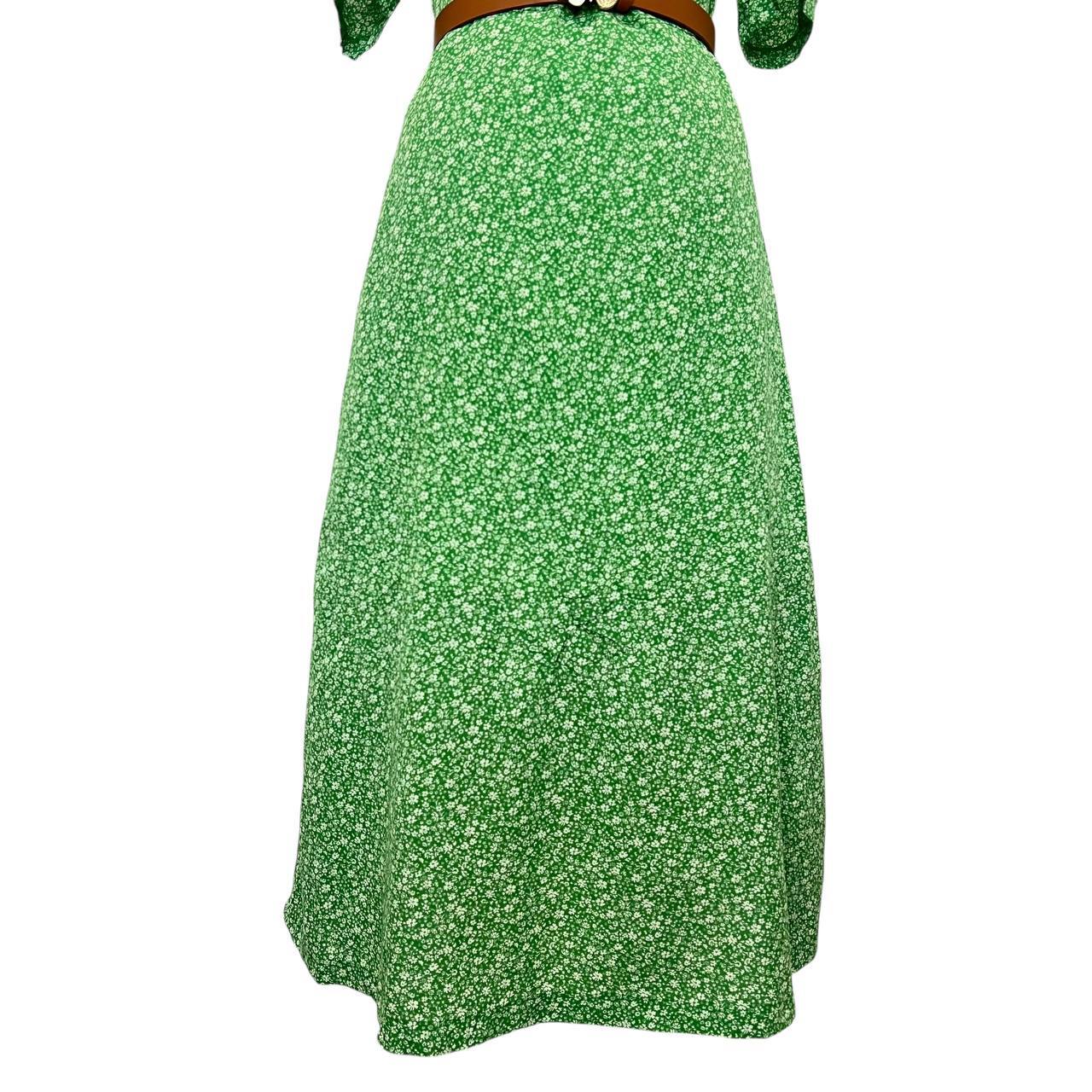 Green Floral Midi Dress
