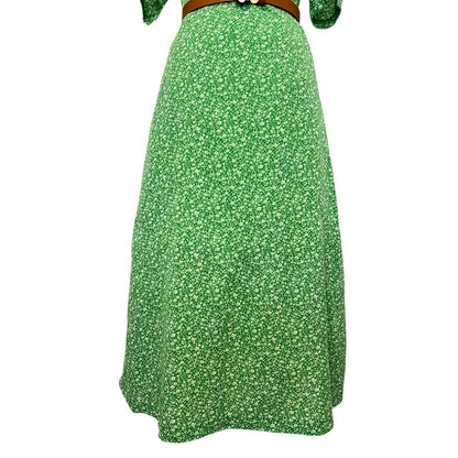 Green Floral Midi Dress