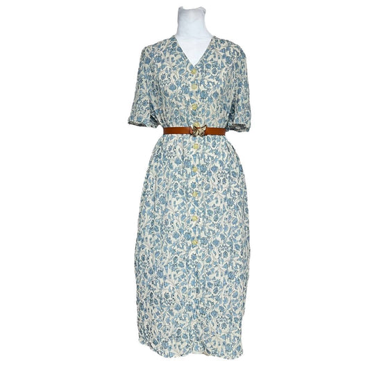 Vintage Floral Midi Dress