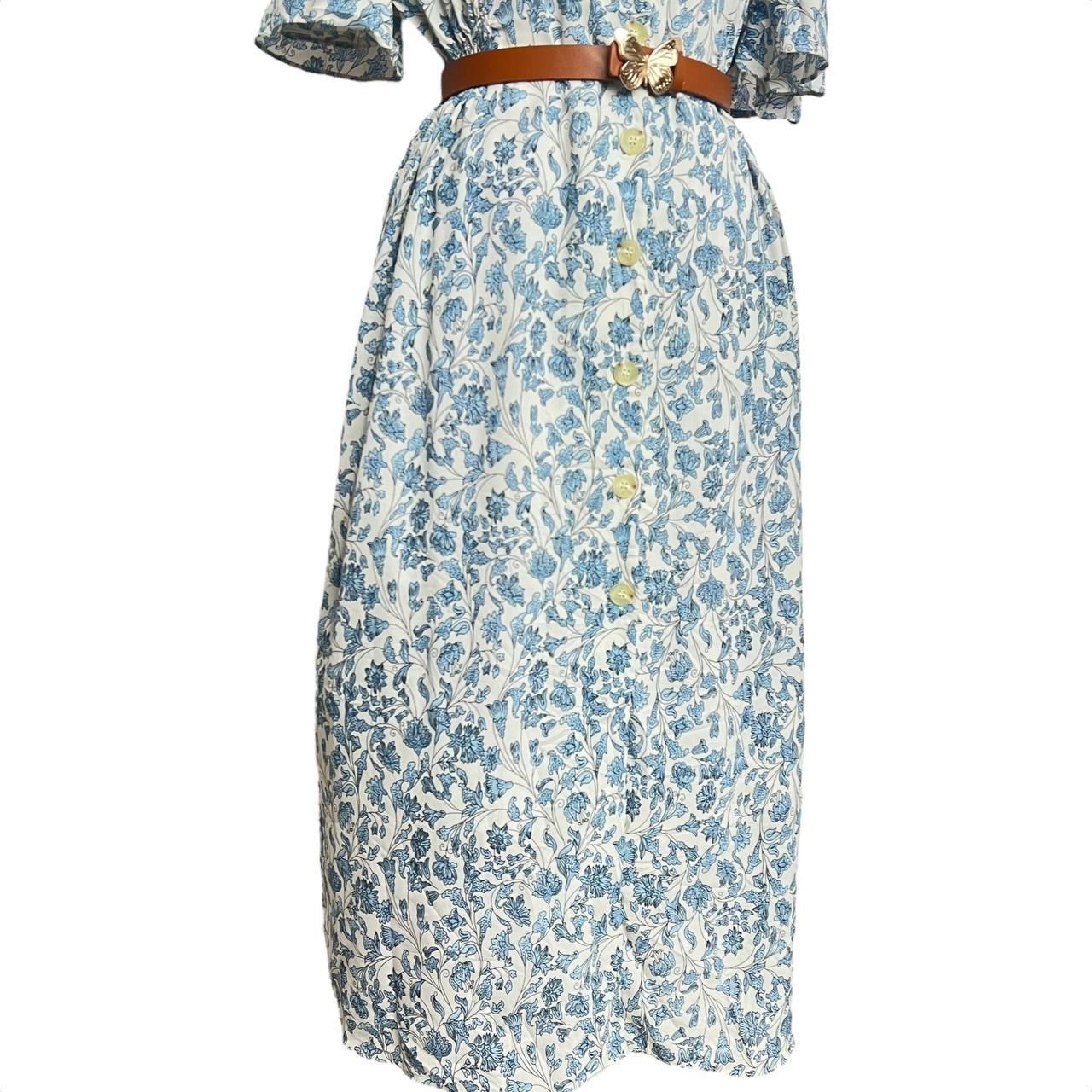 Vintage Floral Midi Dress
