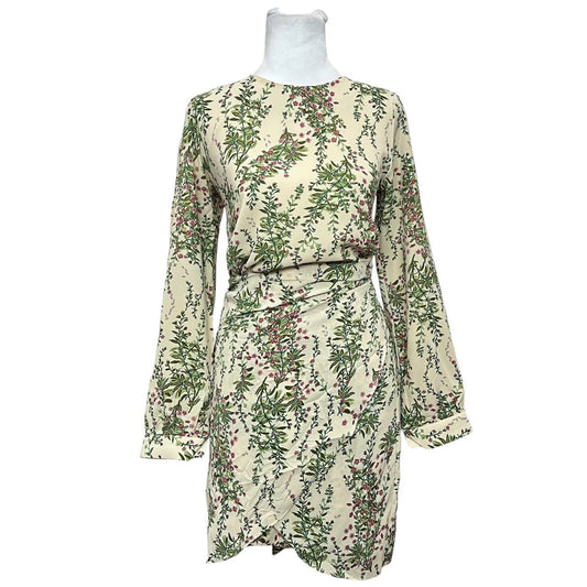 Cream Green Floral Mini