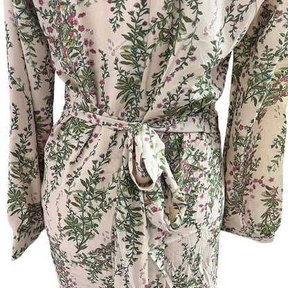 Cream Green Floral Mini