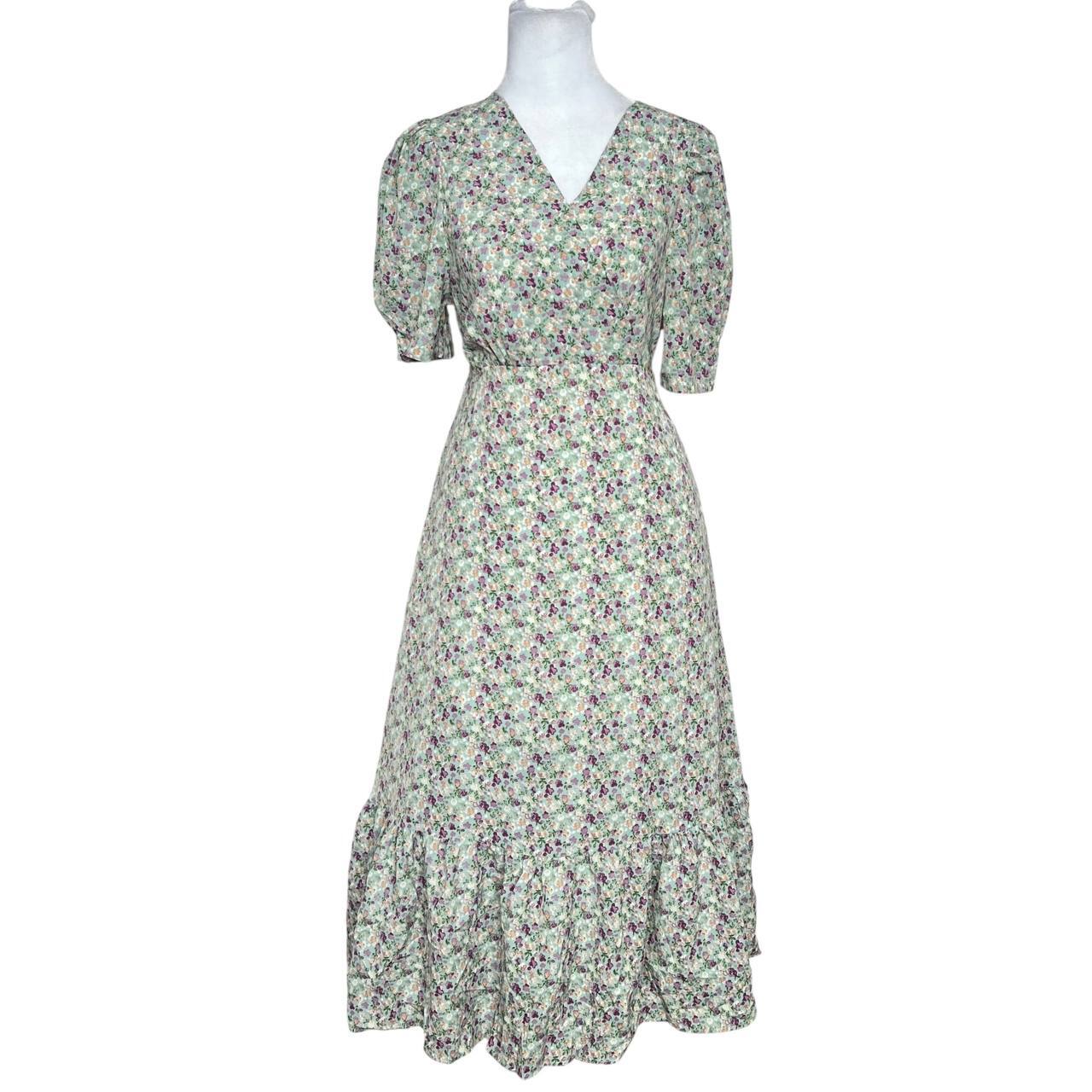 Vintage Floral Midi Dress