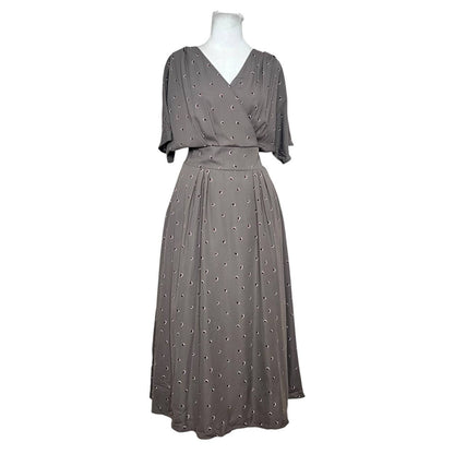 Grey Vintage Wrap Dress