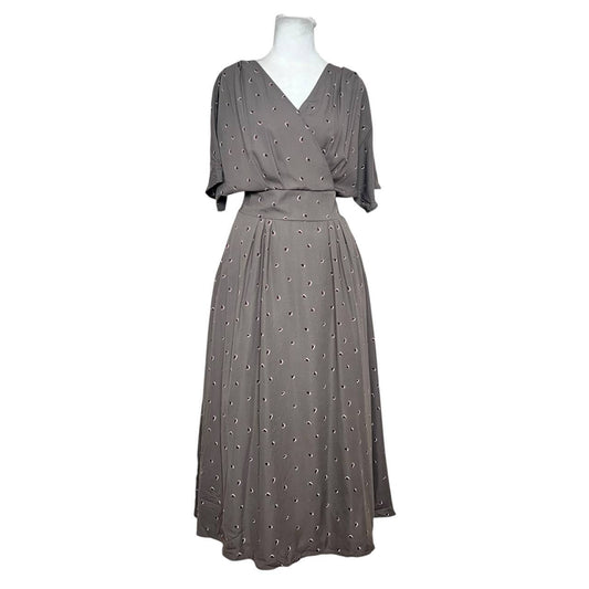 Grey Vintage Wrap Dress