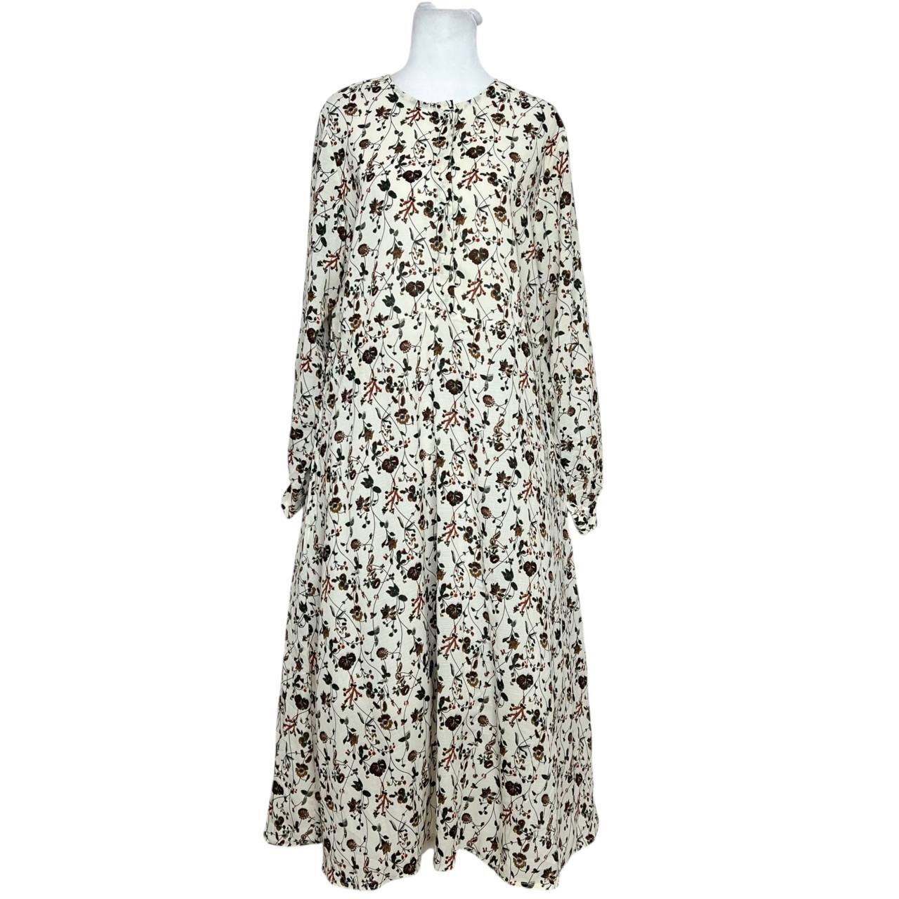 White Floral Knee Dress