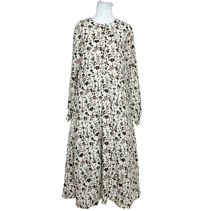 White Floral Knee Dress