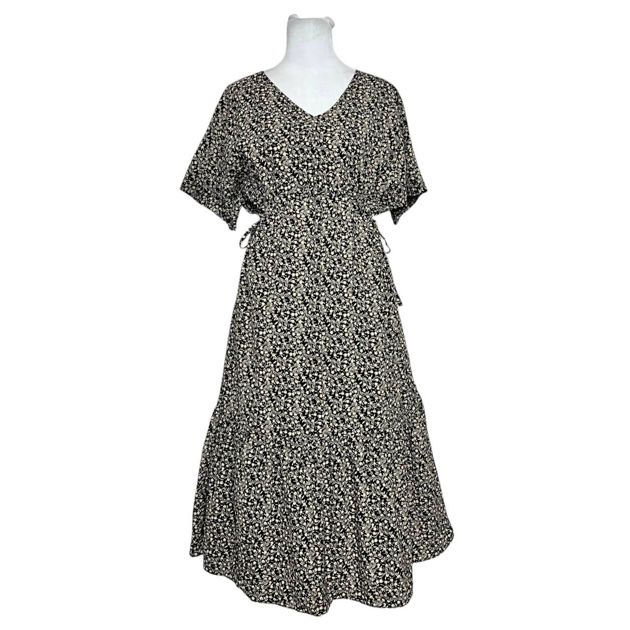 Speckled Flutter Midi Dress
