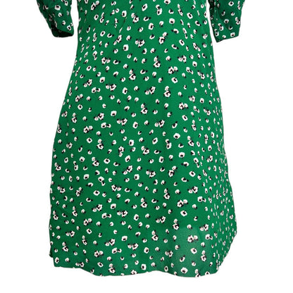 Green Floral Sweetheart Mini Dress