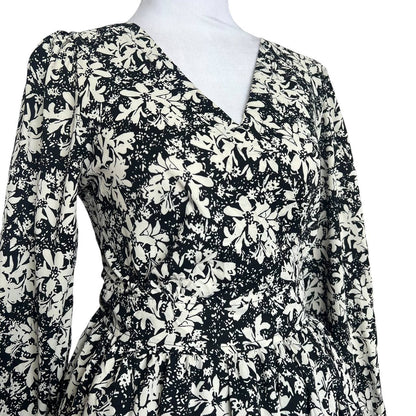 Floral Wrap Ruffle Dress